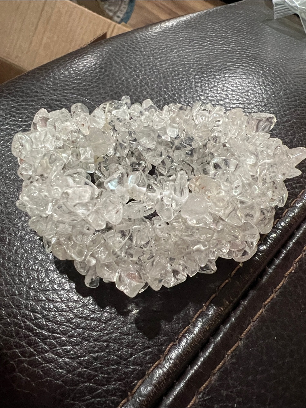 Clear Crystal Chip Stretch Bracelet